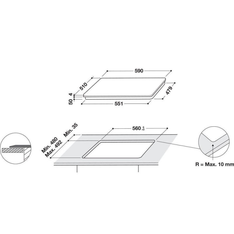 Варильна поверхня електрична Whirlpool WL B1160 BF