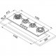 Варочная поверхность газовая Franke FHCR 1204 3G TC HE XA C 106.0496.078