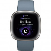 Смарт-годинник Fitbit Versa 4 Waterfall Blue/Platinum (FB523SRAG)
