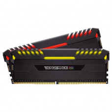Пам'ять для настільних комп'ютерів Corsair 16 GB (2x8GB) DDR4 2666 MHz Vengeance RGB Black (CMR16GX4M2A2666C16)