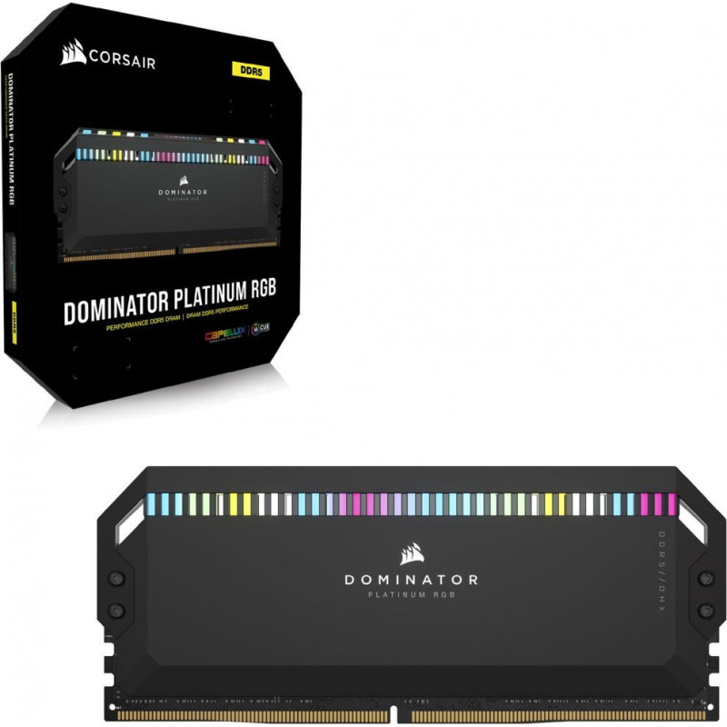 Пам'ять для настільних комп'ютерів Corsair 64 GB (2x32GB) DDR5 6000 MHz DOMINATOR PLATINUM RGB (CMT64GX5M2B6000Z30)